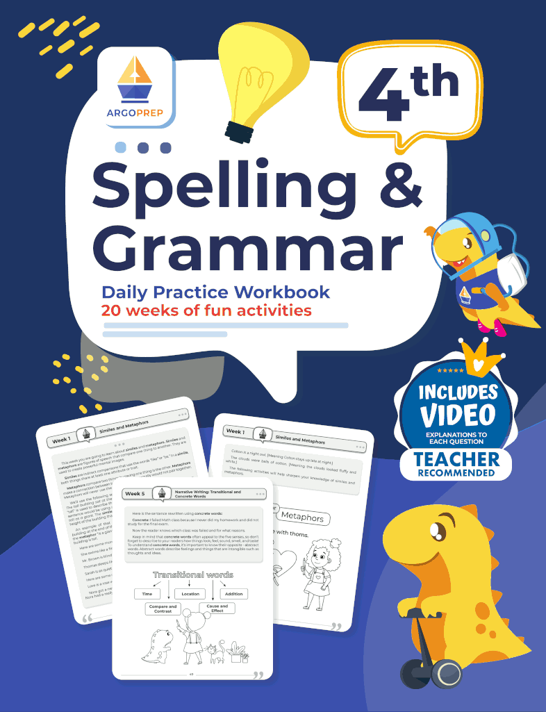 4th Grade Spelling and Grammar: Daily Practice Workbook