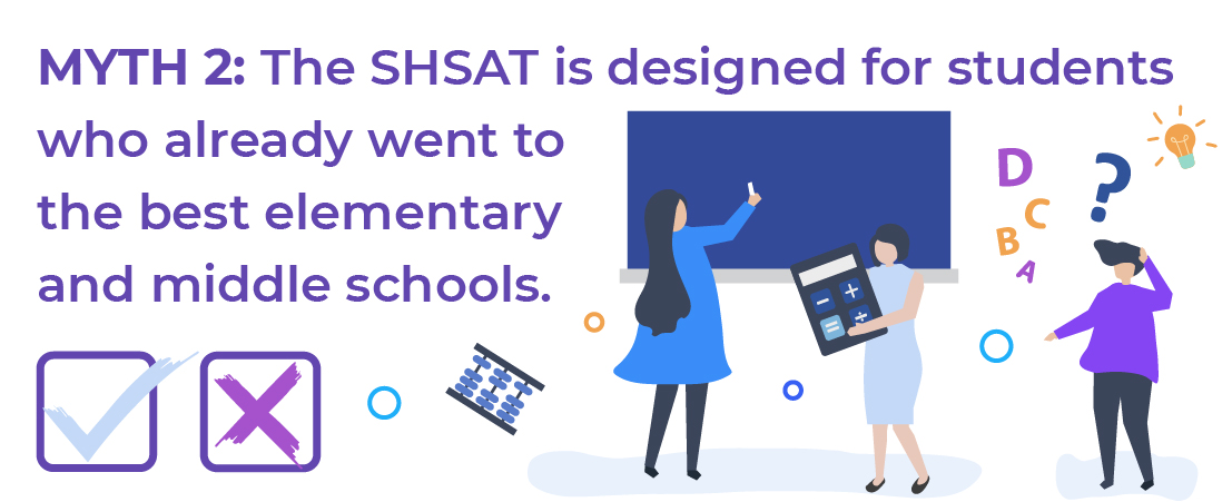 The SHSAT is designed for students who already went to the best elementary and middle schools