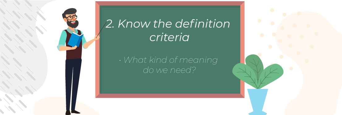 Know the definition criteria gre prep