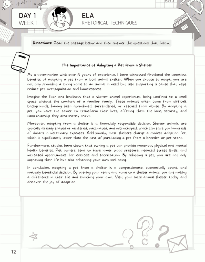 Kids Summer Academy by ArgoPrep: Grade 10-11