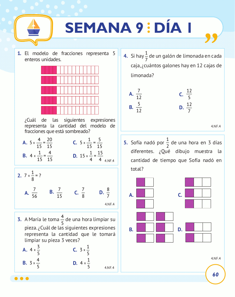 4th Grade Common Core Math: Spanish Edition