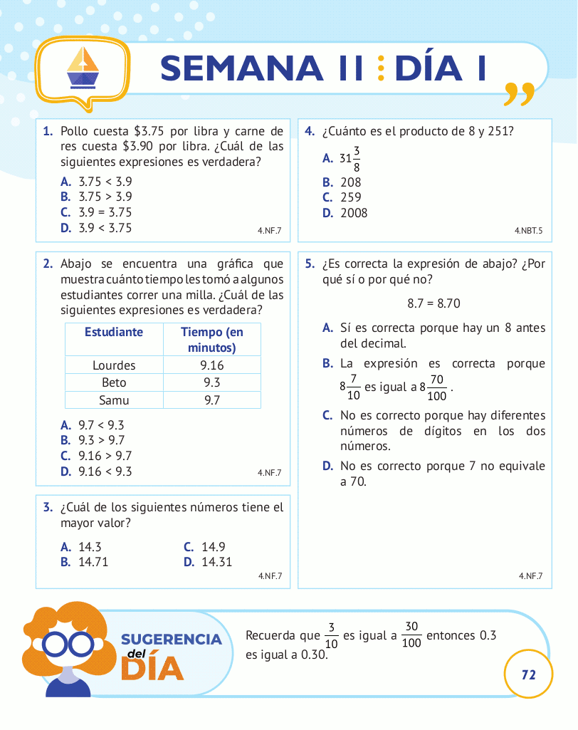 4th Grade Common Core Math: Spanish Edition
