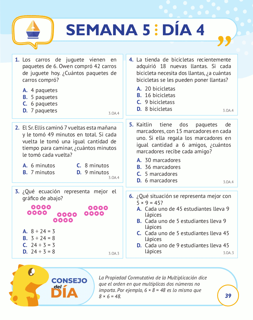 3rd Grade Common Core Math: Spanish Edition