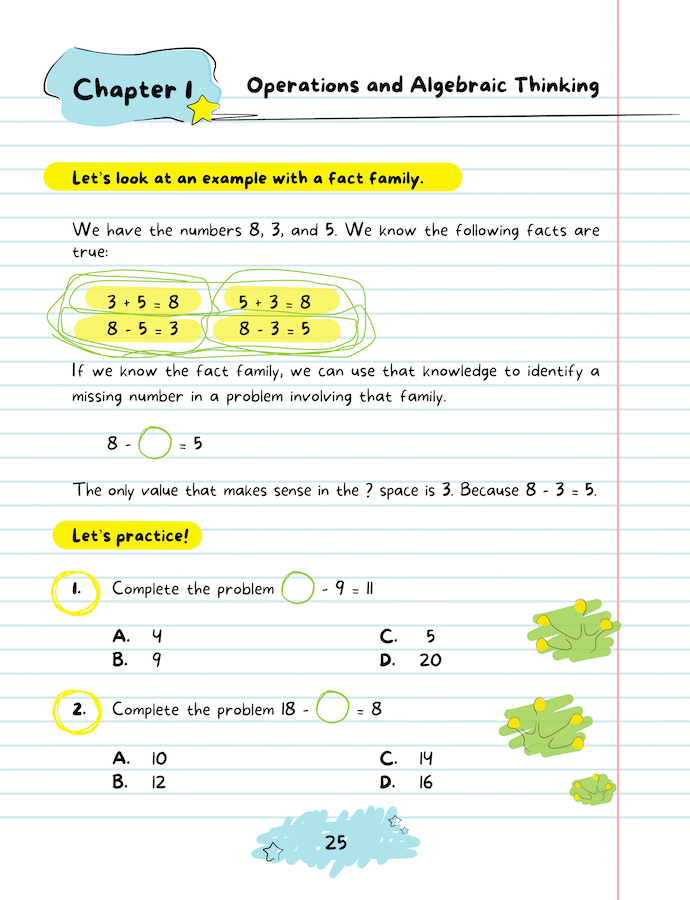 1st Grade Math: Frogyogi Practice Workbook
