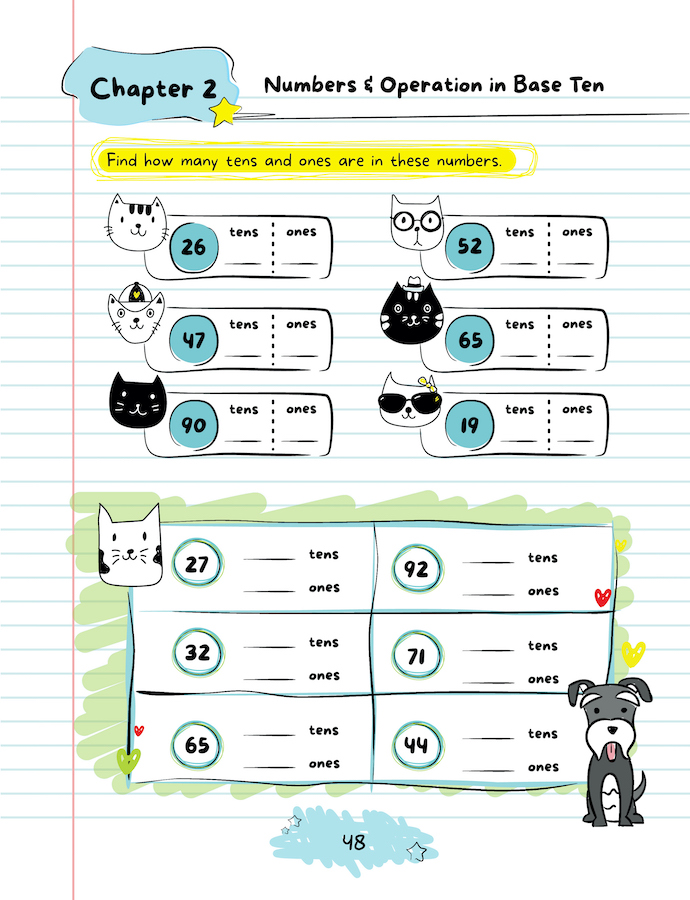 1st Grade Math: Frogyogi Practice Workbook