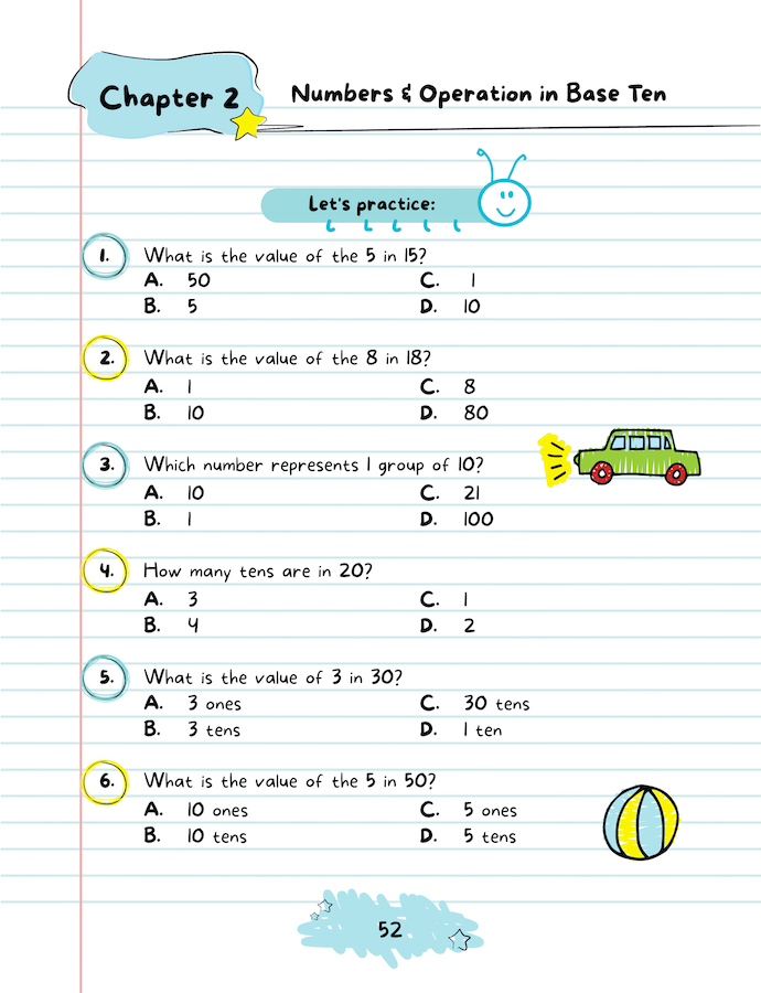 1st Grade Math: Frogyogi Practice Workbook