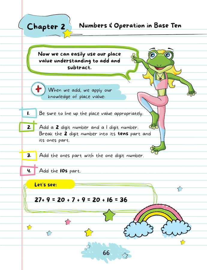 1st Grade Math: Frogyogi Practice Workbook