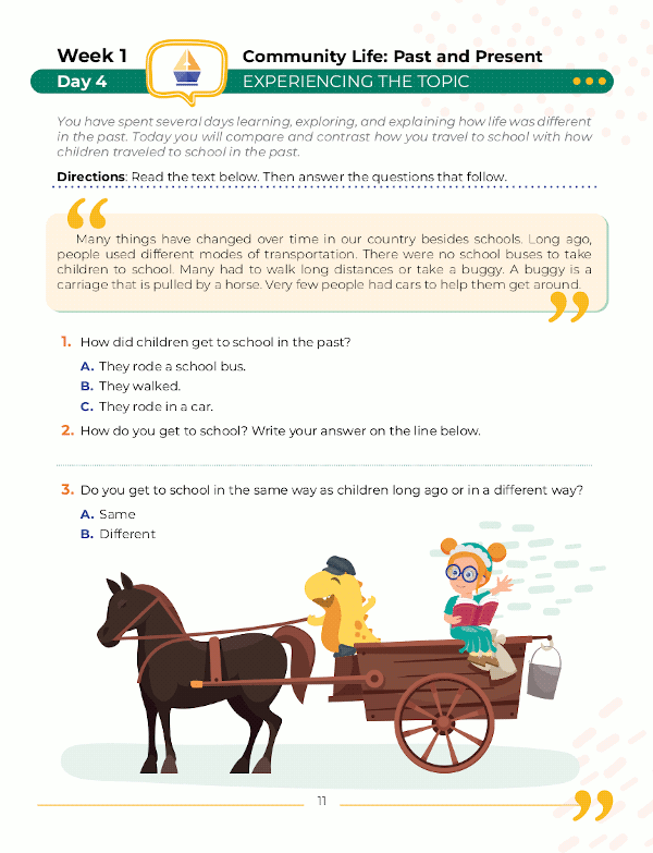 1st Grade Social Studies: Daily Practice Workbook