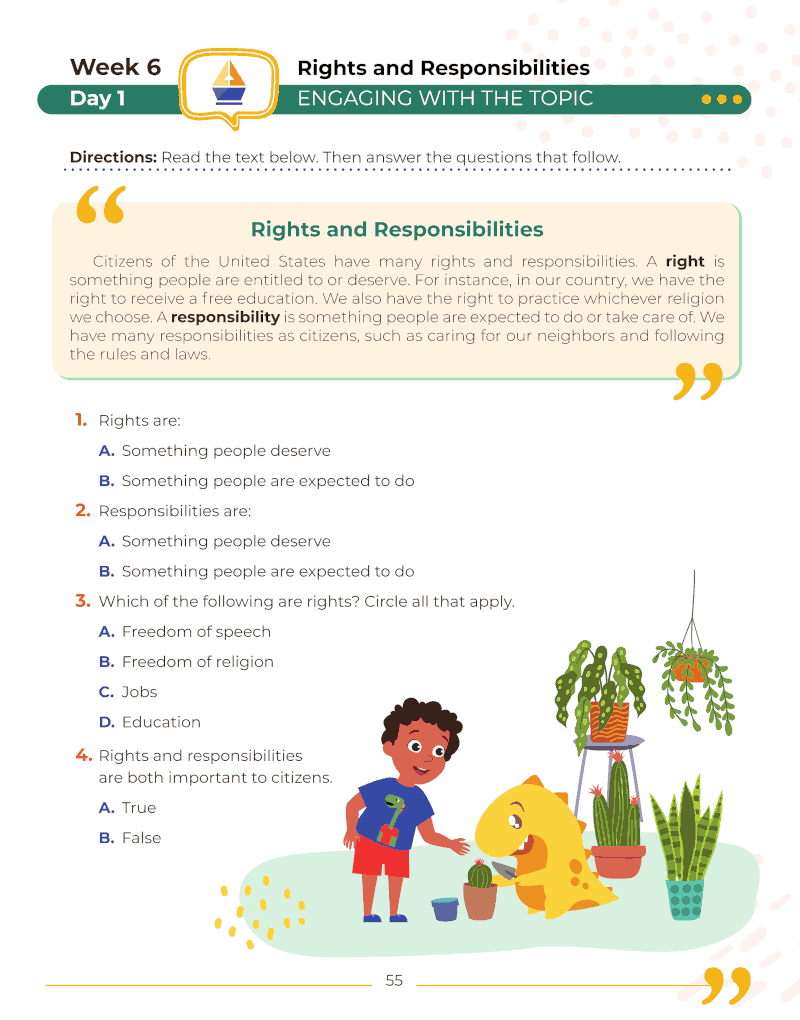 1st Grade Social Studies: Daily Practice Workbook