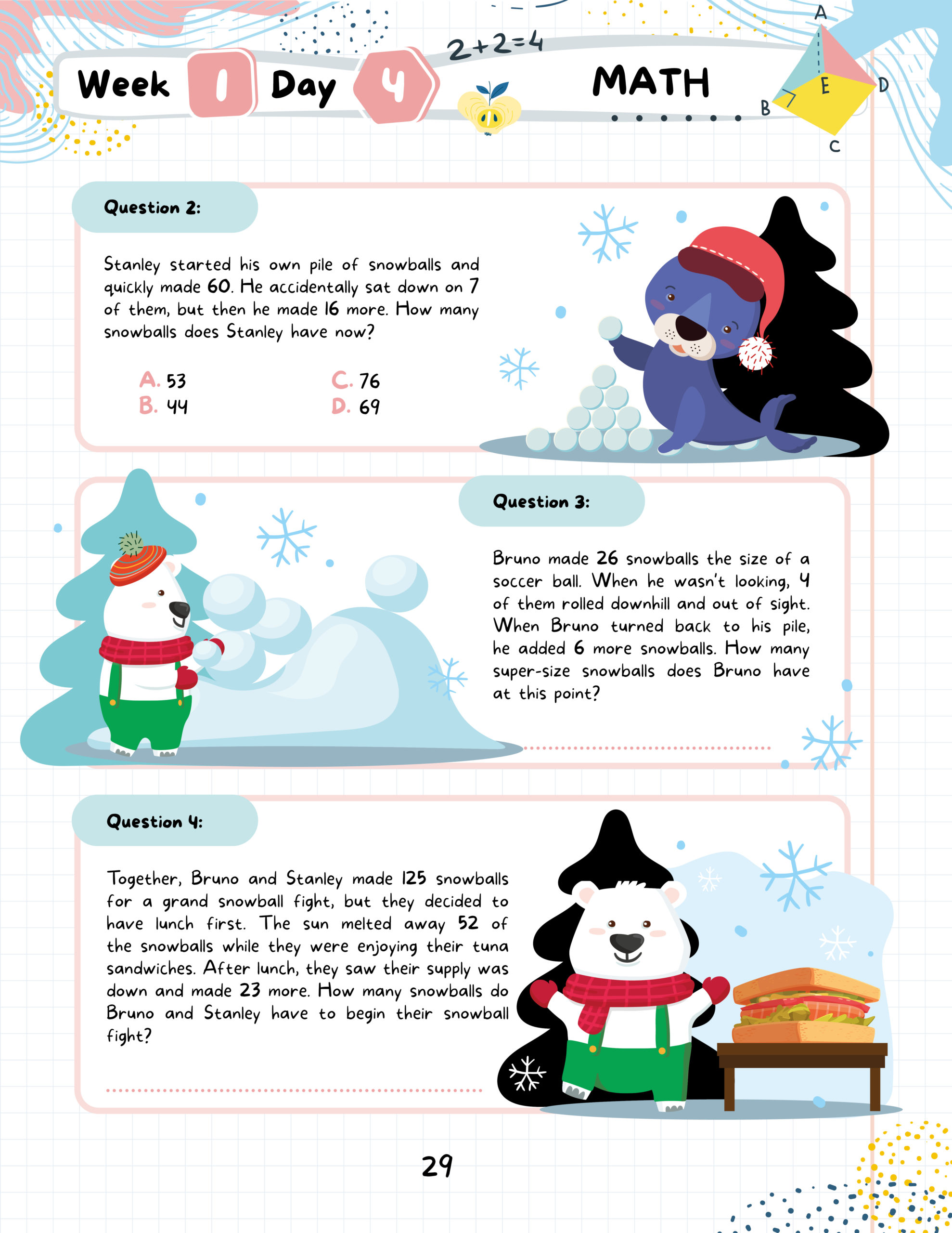 Kids Winter Academy by ArgoPrep: Grade 4