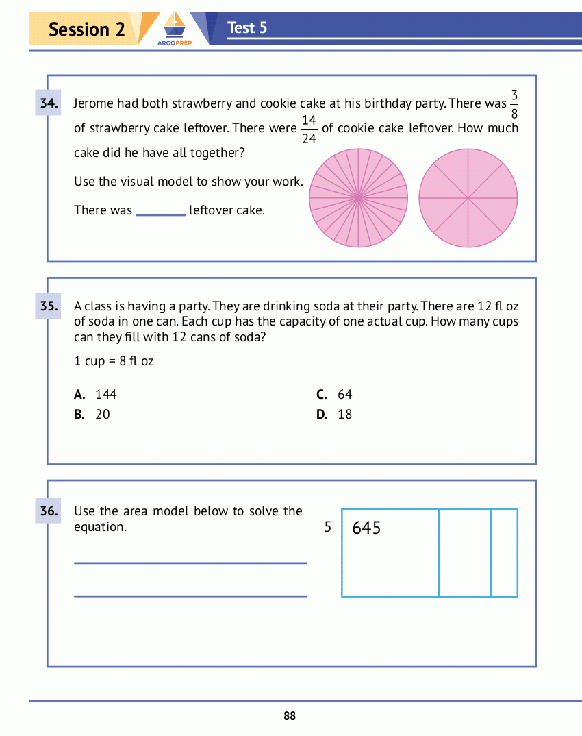 5th Grade Math Practice Book: 8 Full-Length Simulated Math Tests