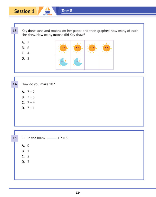 1st Grade Math Practice Book: 8 Full-Length Simulated Math Tests