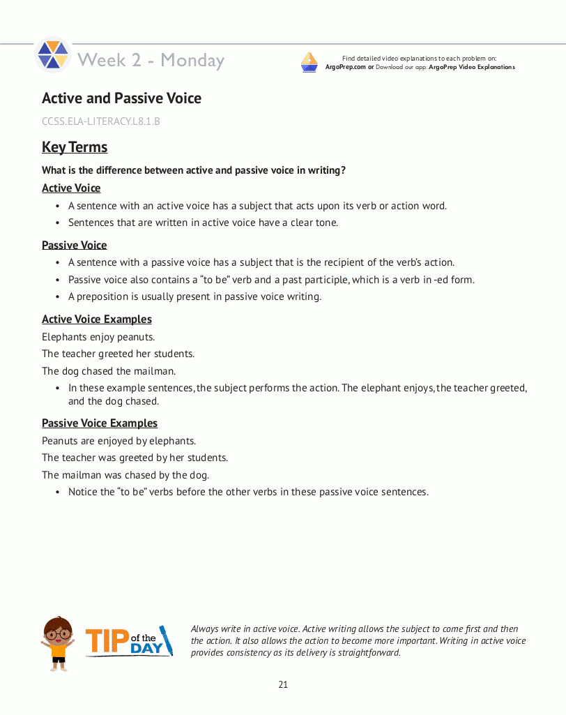 8th Grade Common Core ELA (English Language Arts): Daily Practice