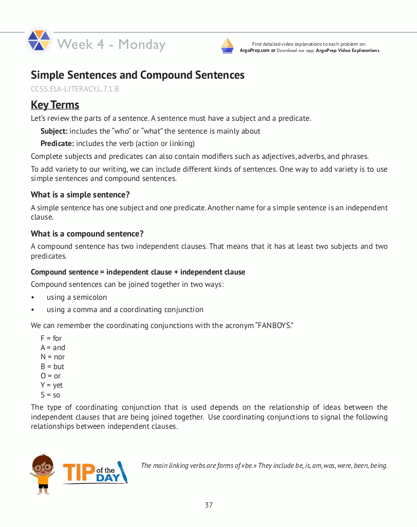 7th Grade Common Core ELA (English Language Arts: Daily Practice Workbook)