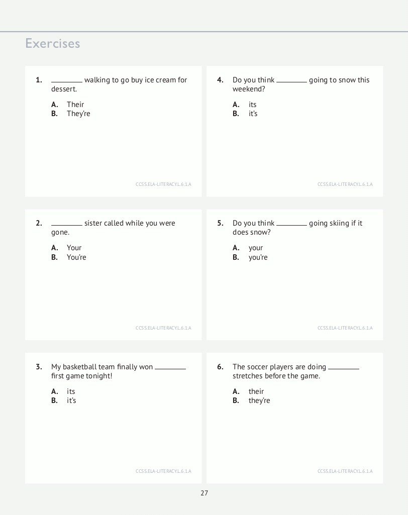 6th Grade Common Core ELA (English Language Arts): Daily Practice