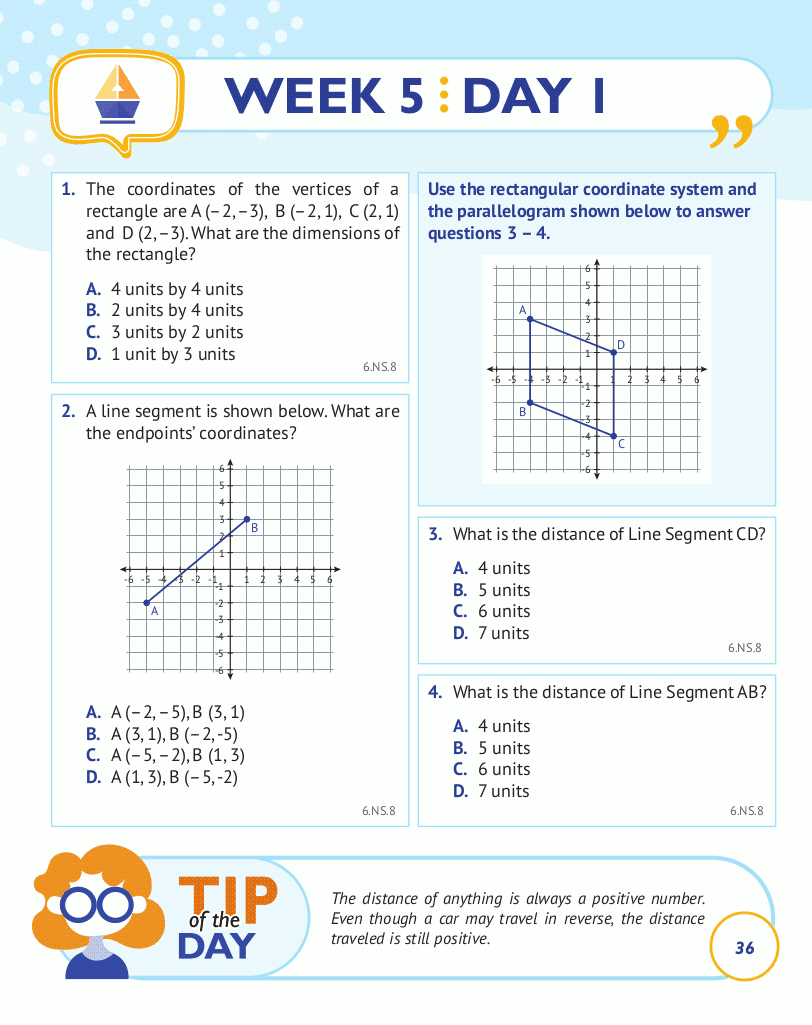 6th Grade Common Core Math: Daily Practice Workbook Part I: Multiple Choice