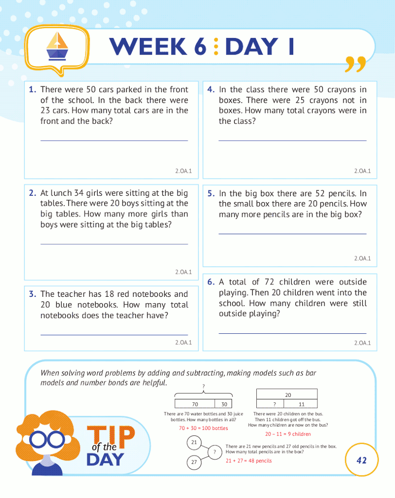 2nd Grade Common Core Math: Daily Practice Workbook Part II: Free Response