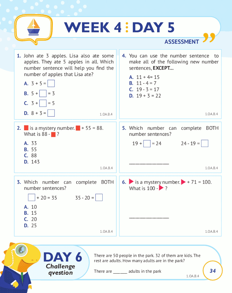 1st Grade Common Core Worksheets