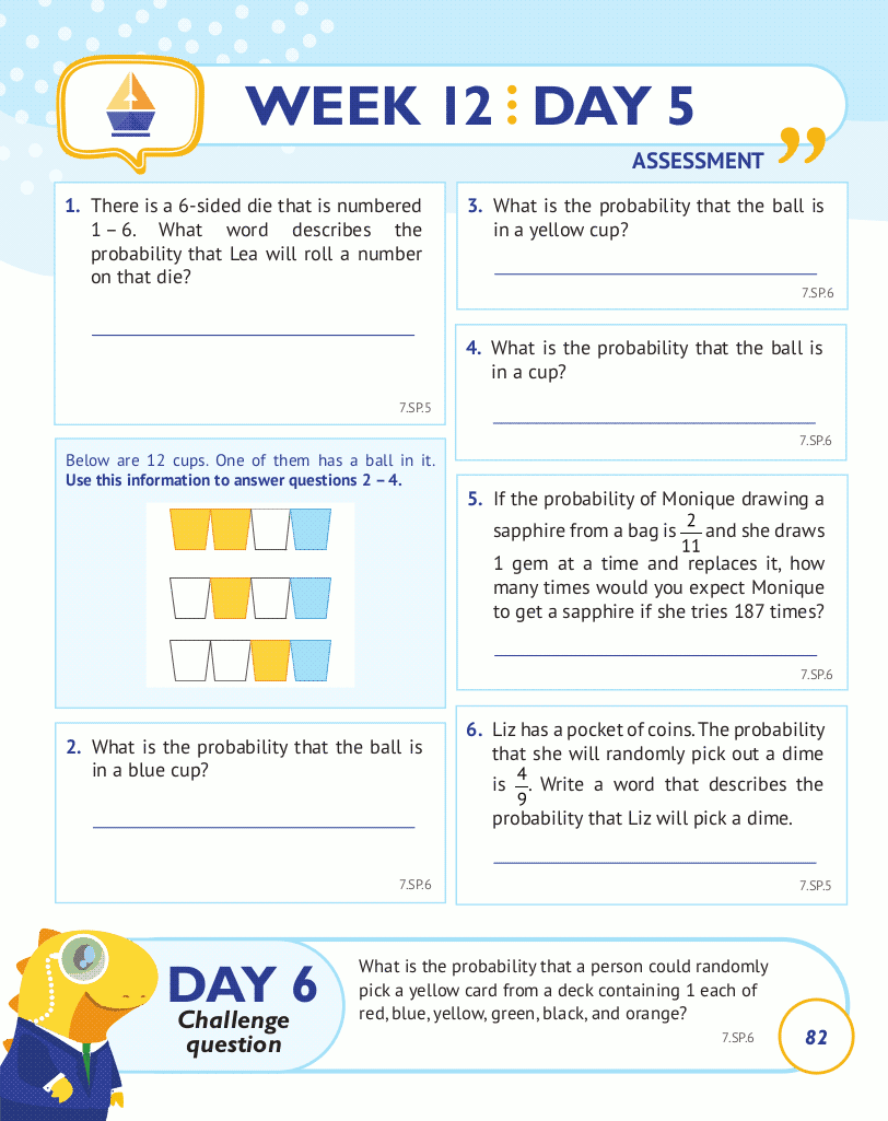 7th Grade Common Core Math: Daily Practice Workbook Part II: Free Response
