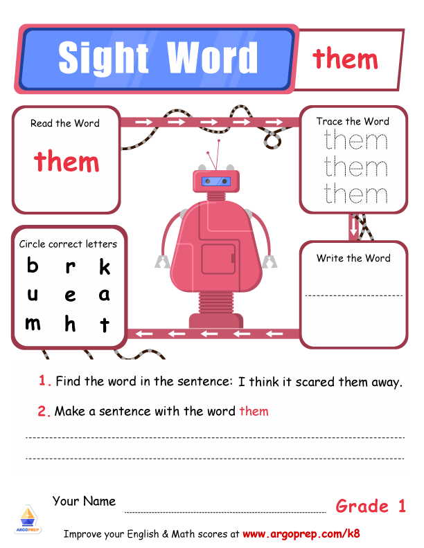 Sight Words for "Them"