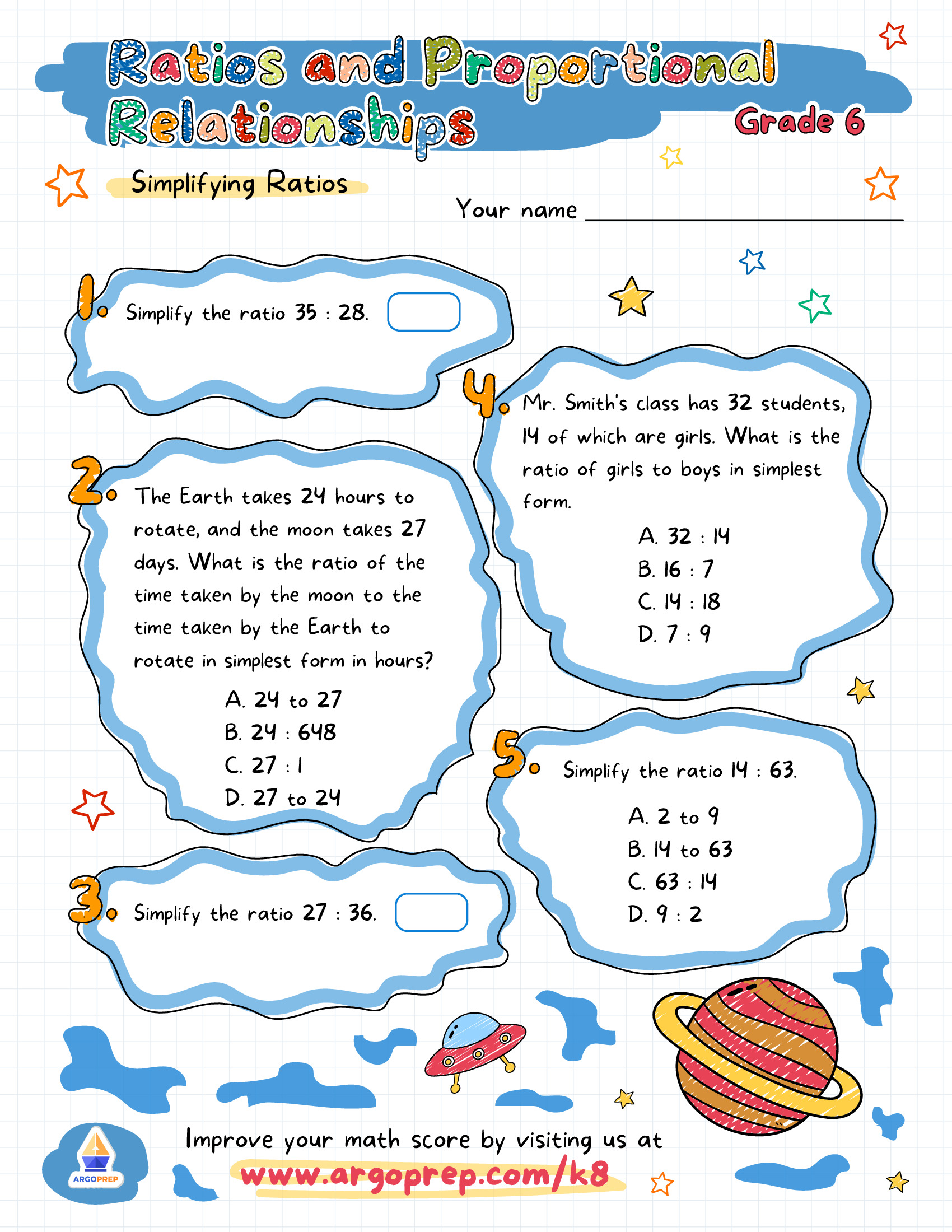 6th grade Expressions Common Core Worksheets For Free - ArgoPrep for Free Printable Common Core Worksheets