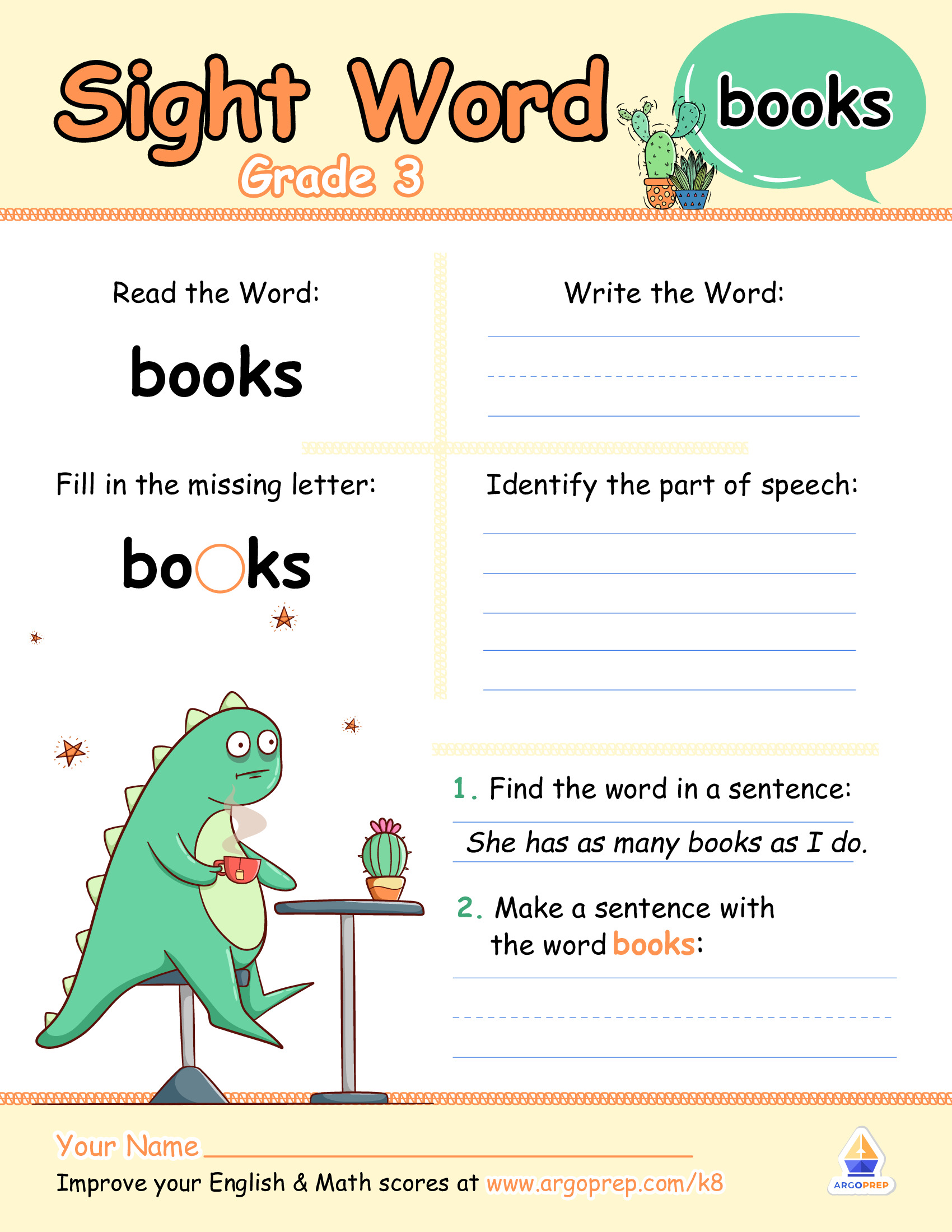"Books" of Sight Words