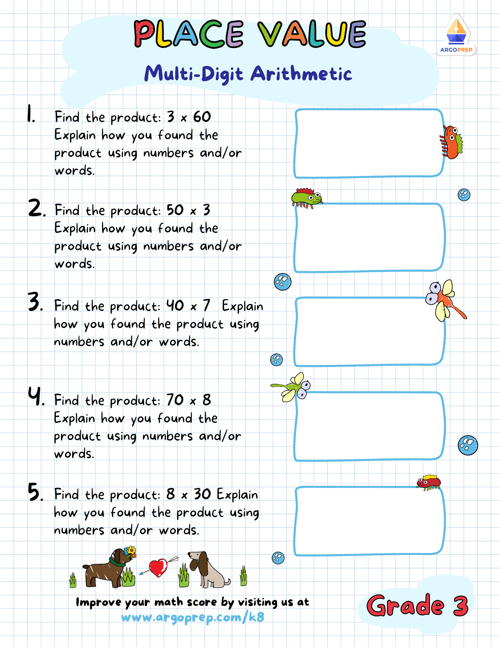 Rounding Worksheets 3rd Grade - ArgoPrep, image size:1700x2200