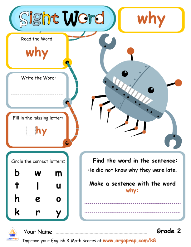 "Why" Not Learn More Sight Words?