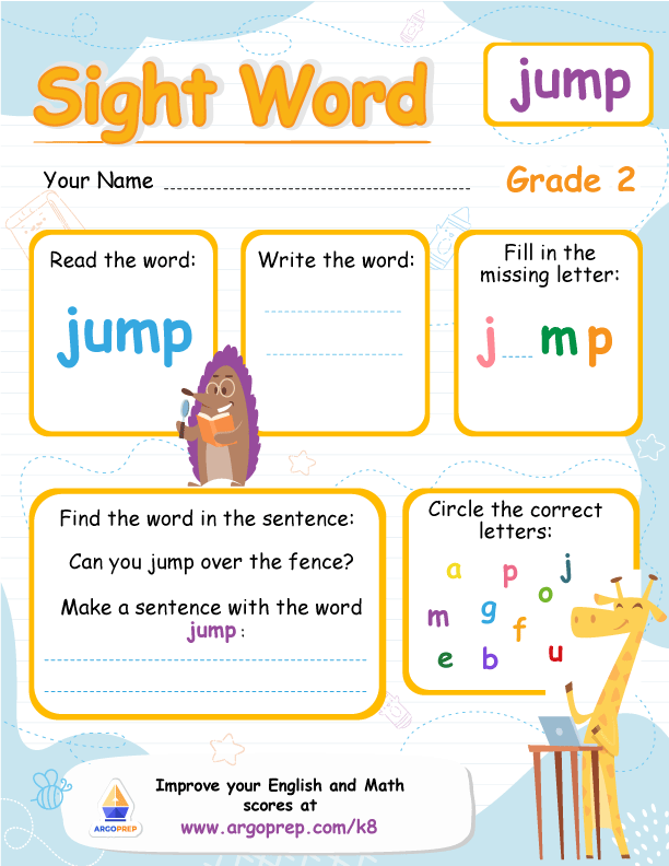 "Jump" into Sight Words