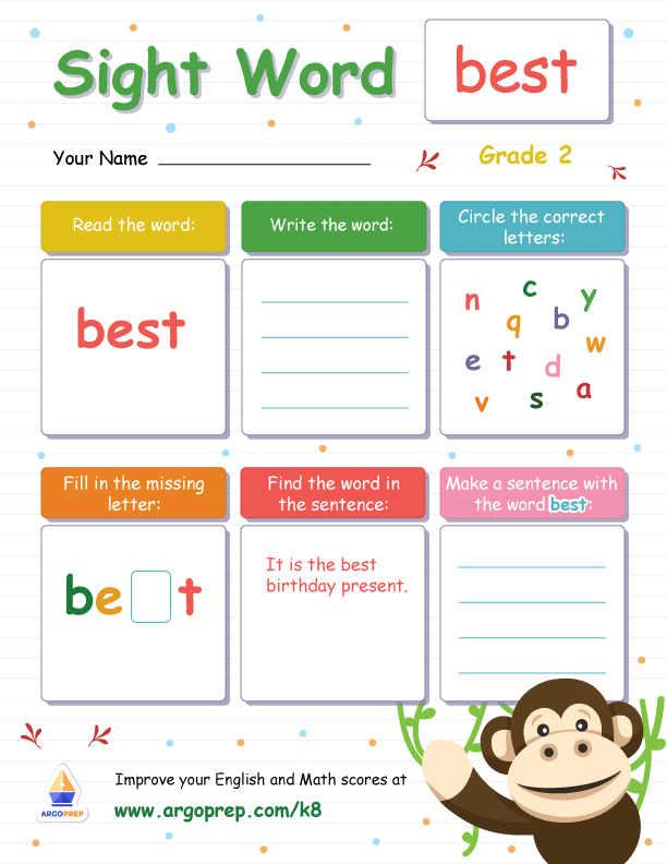 The "Best" Way to Learn Sight Words