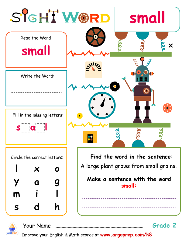 Big or "Small," We Love Sight Words!