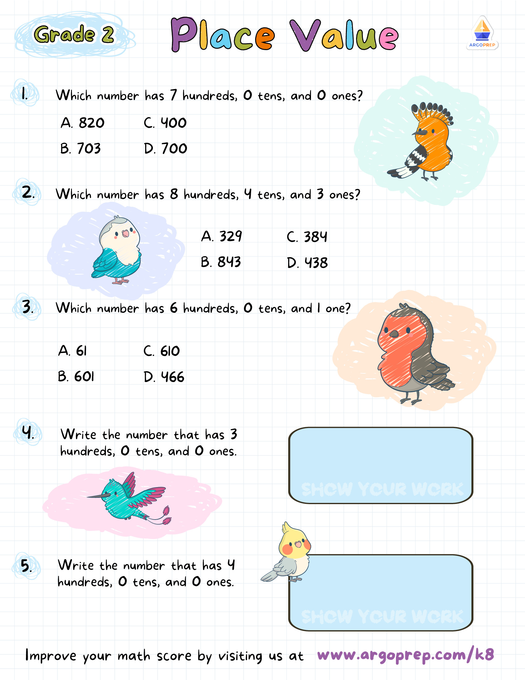Place Value Parakeets
