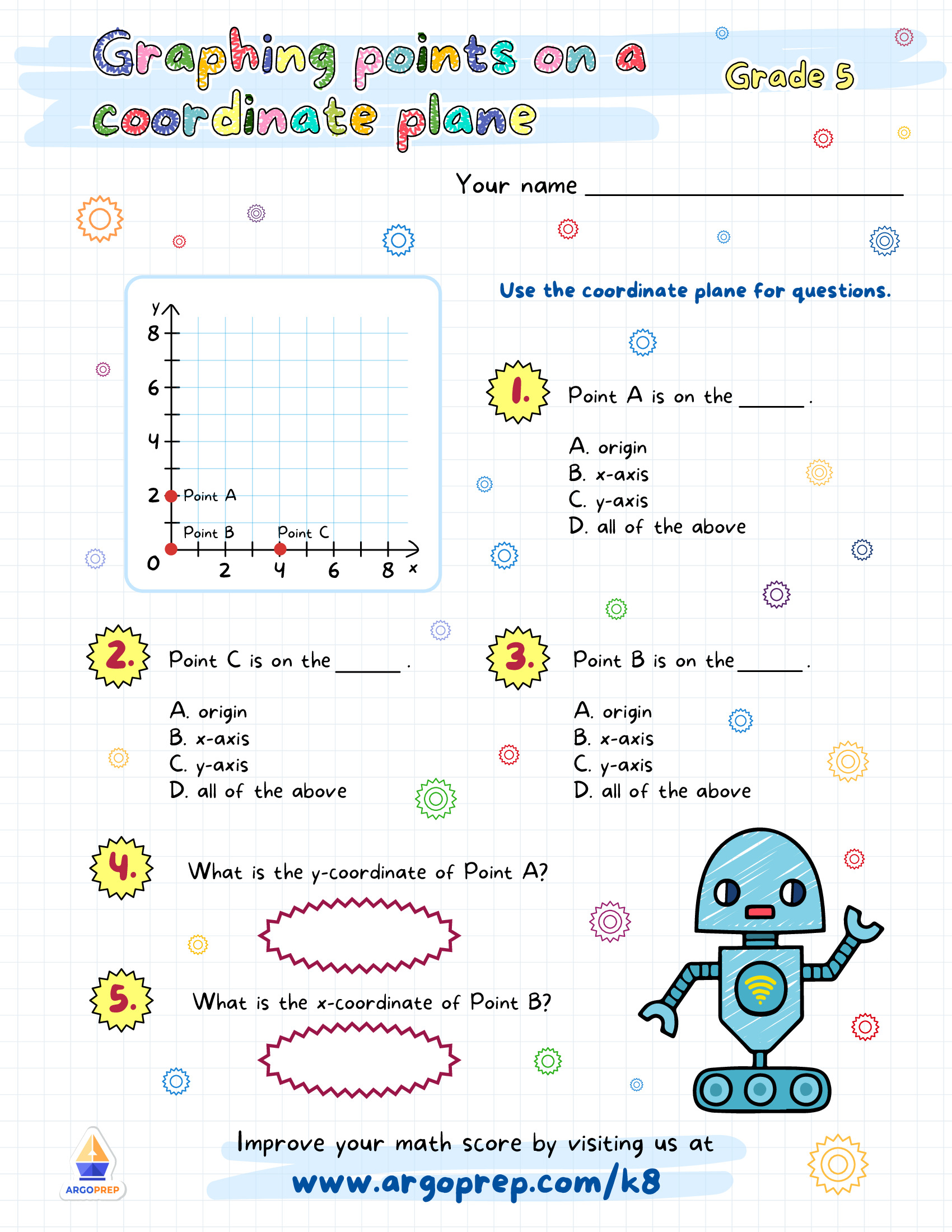Coordinate Worksheets Year 5