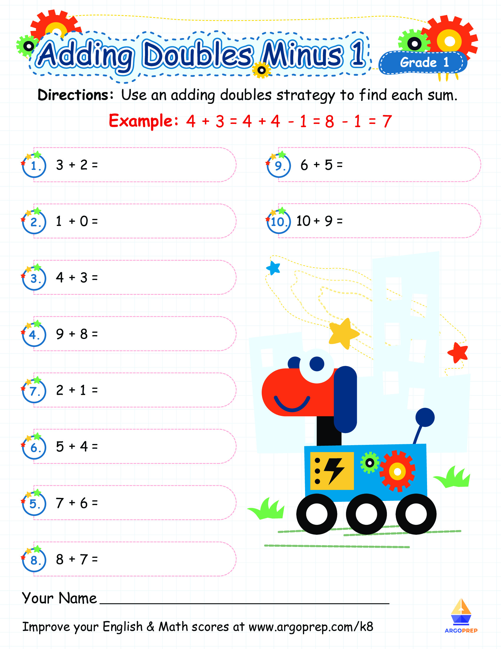 Addition Doubles 1 Worksheet Free Printable Worksheets Worksheetfun