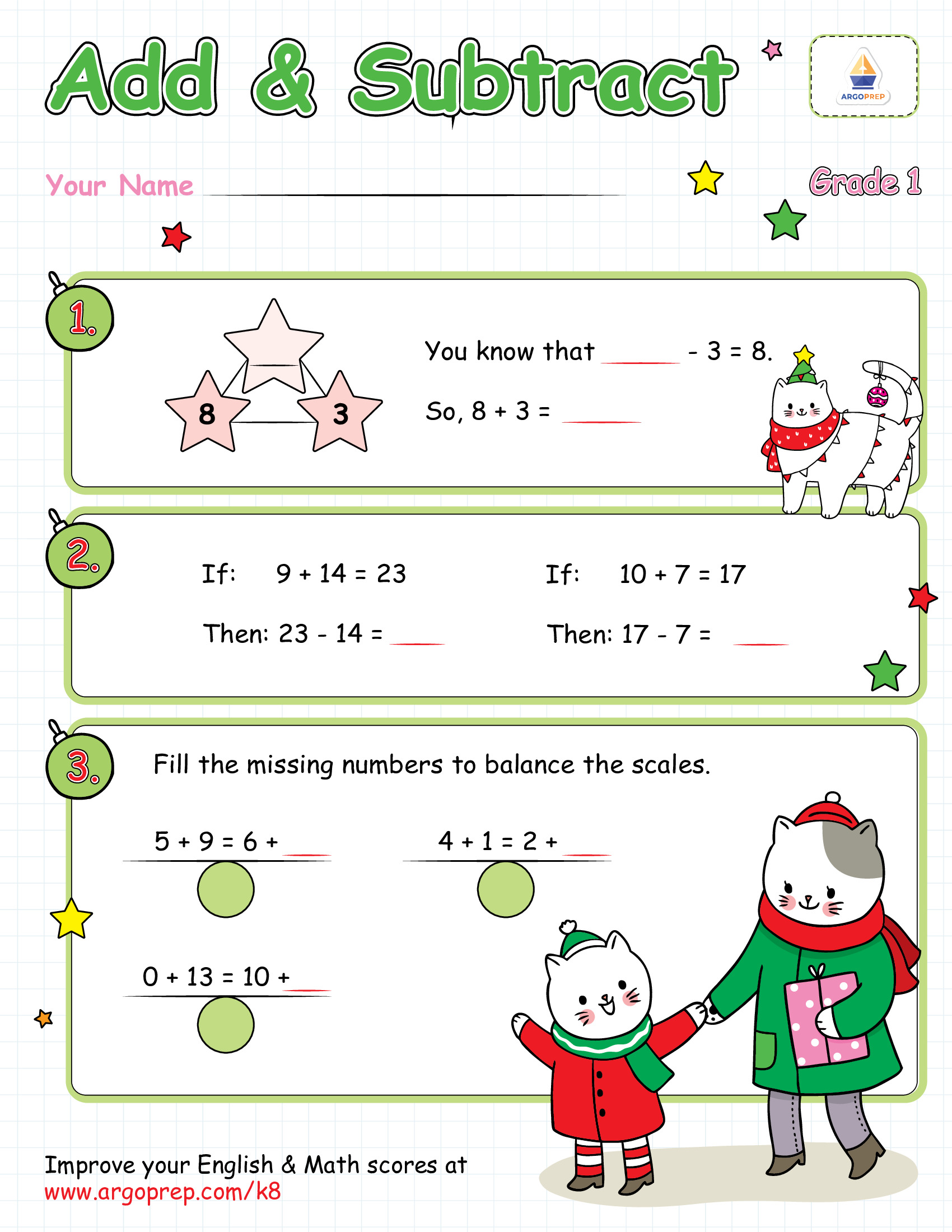 Christmas Kitties' Fun with Related Facts