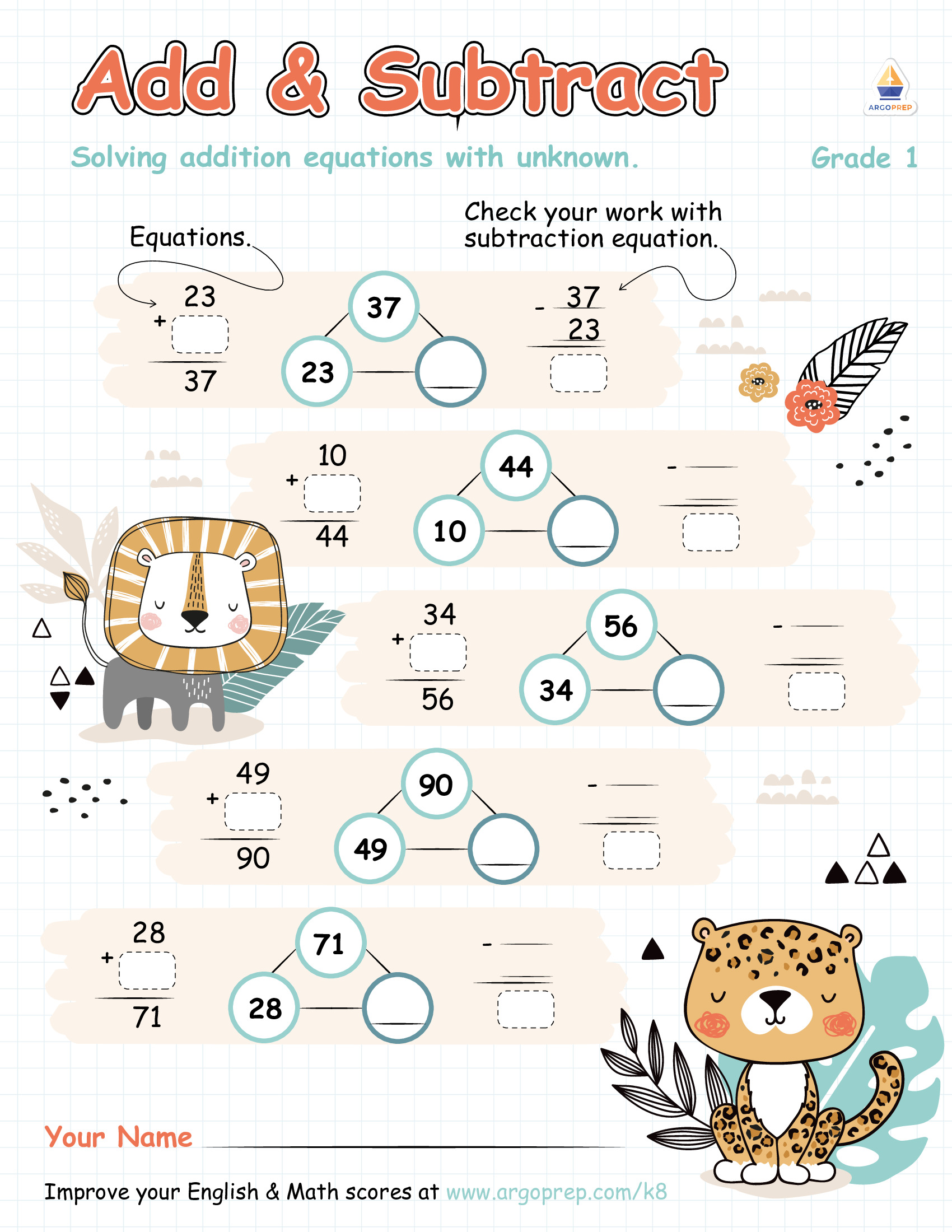 Related Equations with Lion and Cheetah