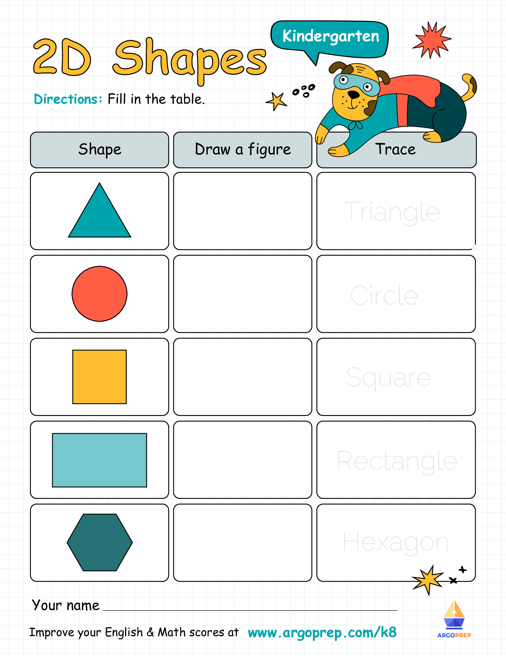 Identify Shapes Kindergarten Worksheets - ArgoPrep, image size:1700x2200