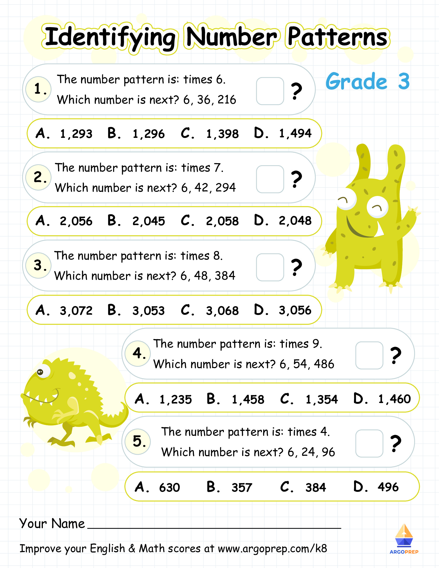 Kristen and Hugh, Multiplication Monsters