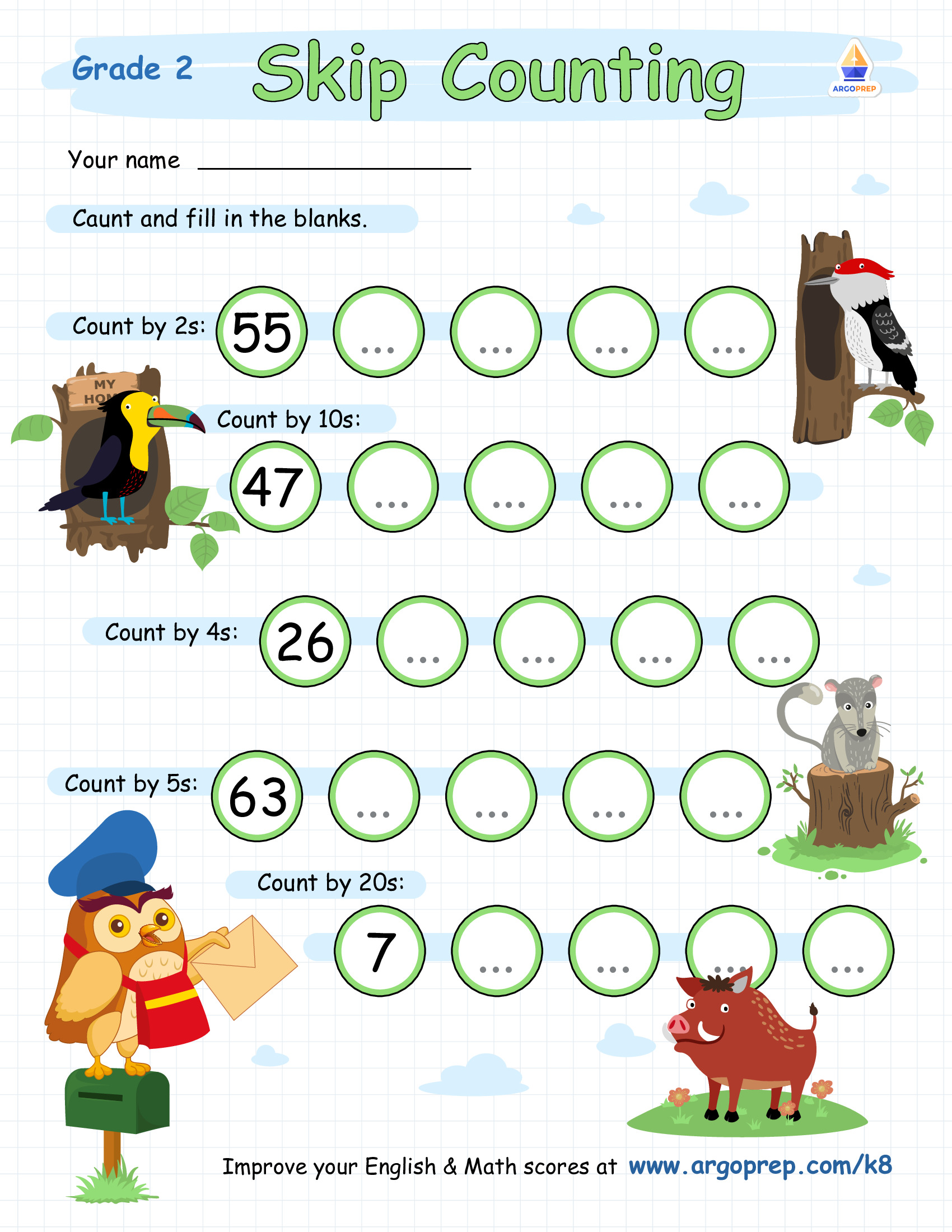 Skip Counting with Forest Friends