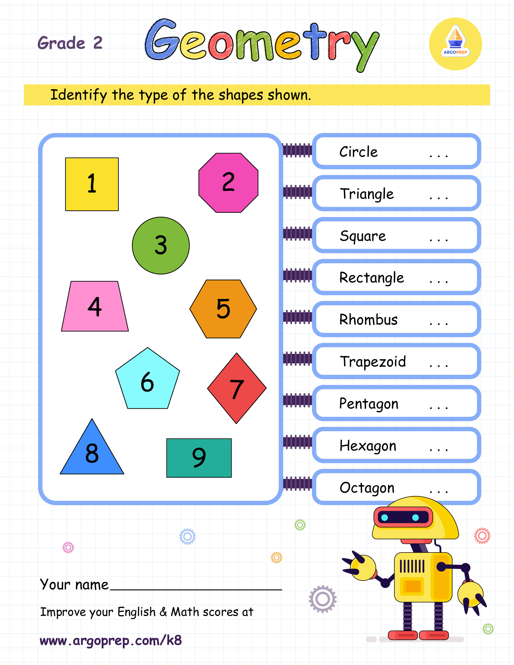 Ricky Robot Recognizes Shapes