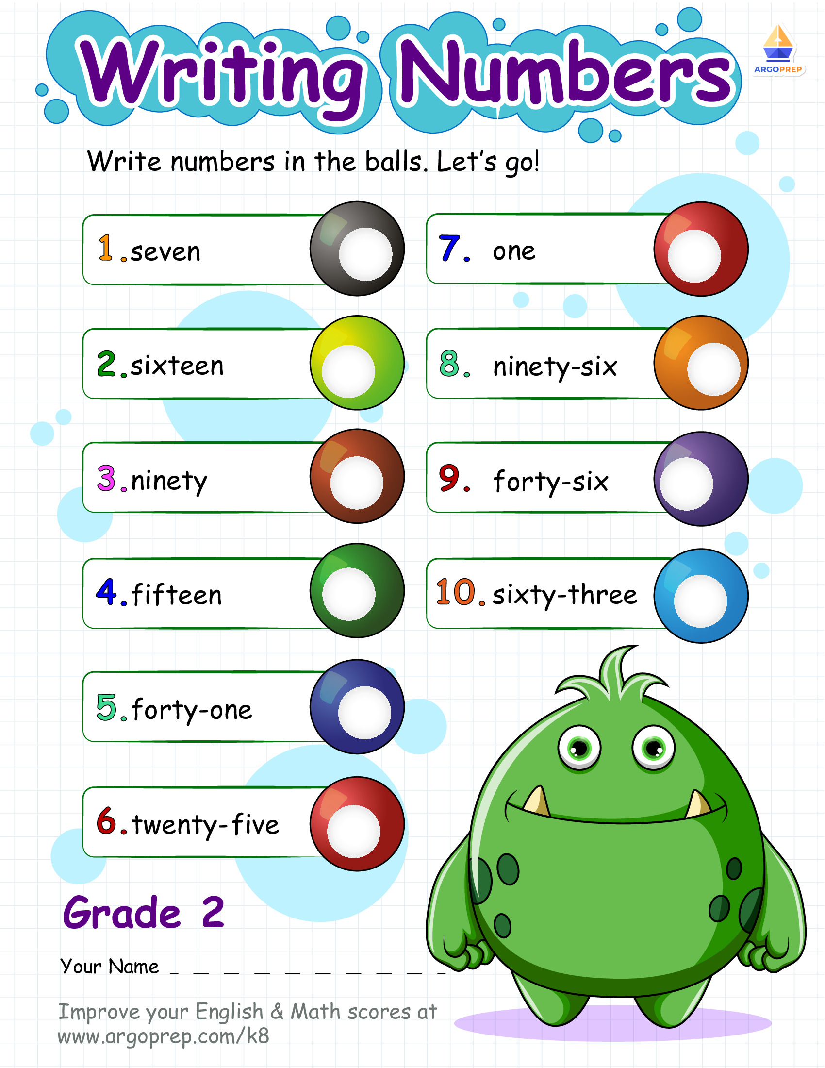 Having a Ball Writing Numbers