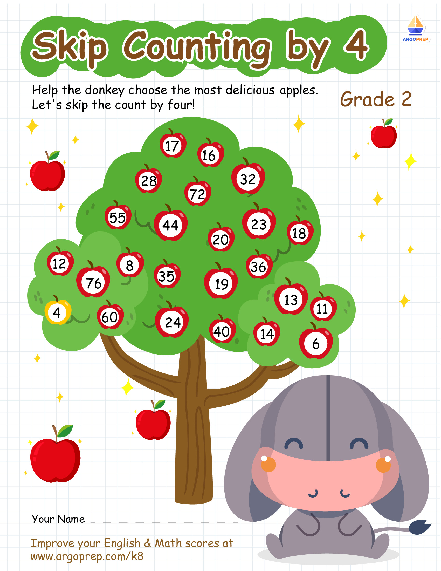 Dolly Donkey Counts Apples