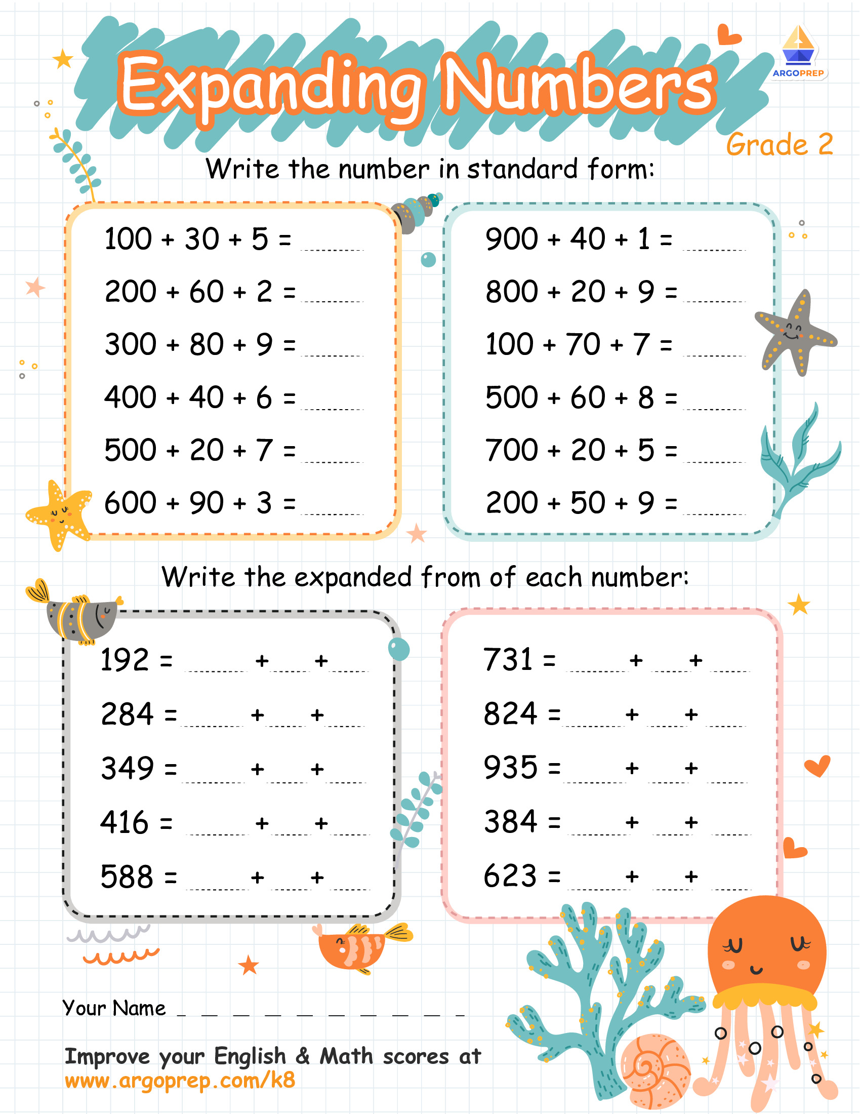 Expanding Numbers with Peaceful Jellyfish