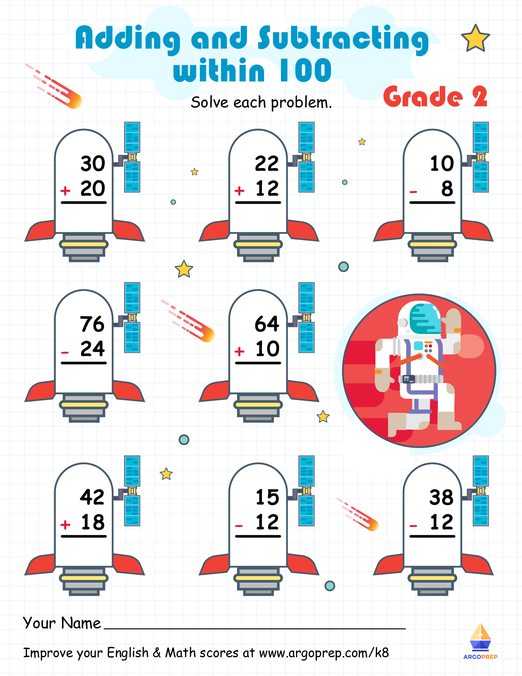Add, Subtract, and Run with the Astronaut