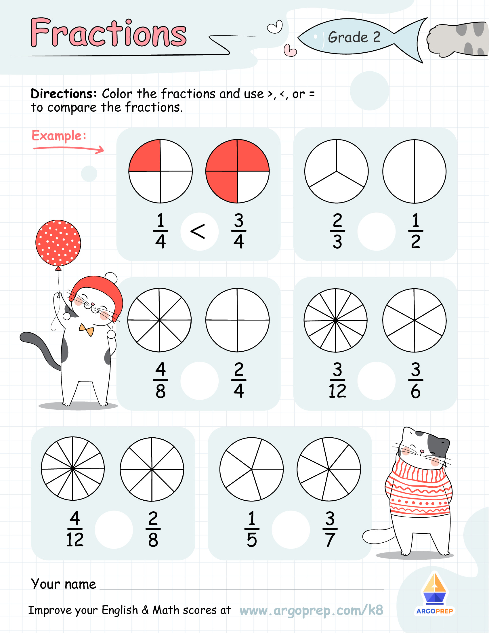 More Fraction Fun with Felines
