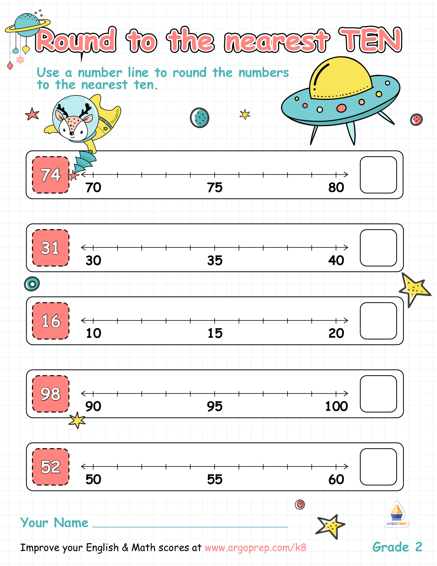 Rounding to Ten with Geraldo Deer