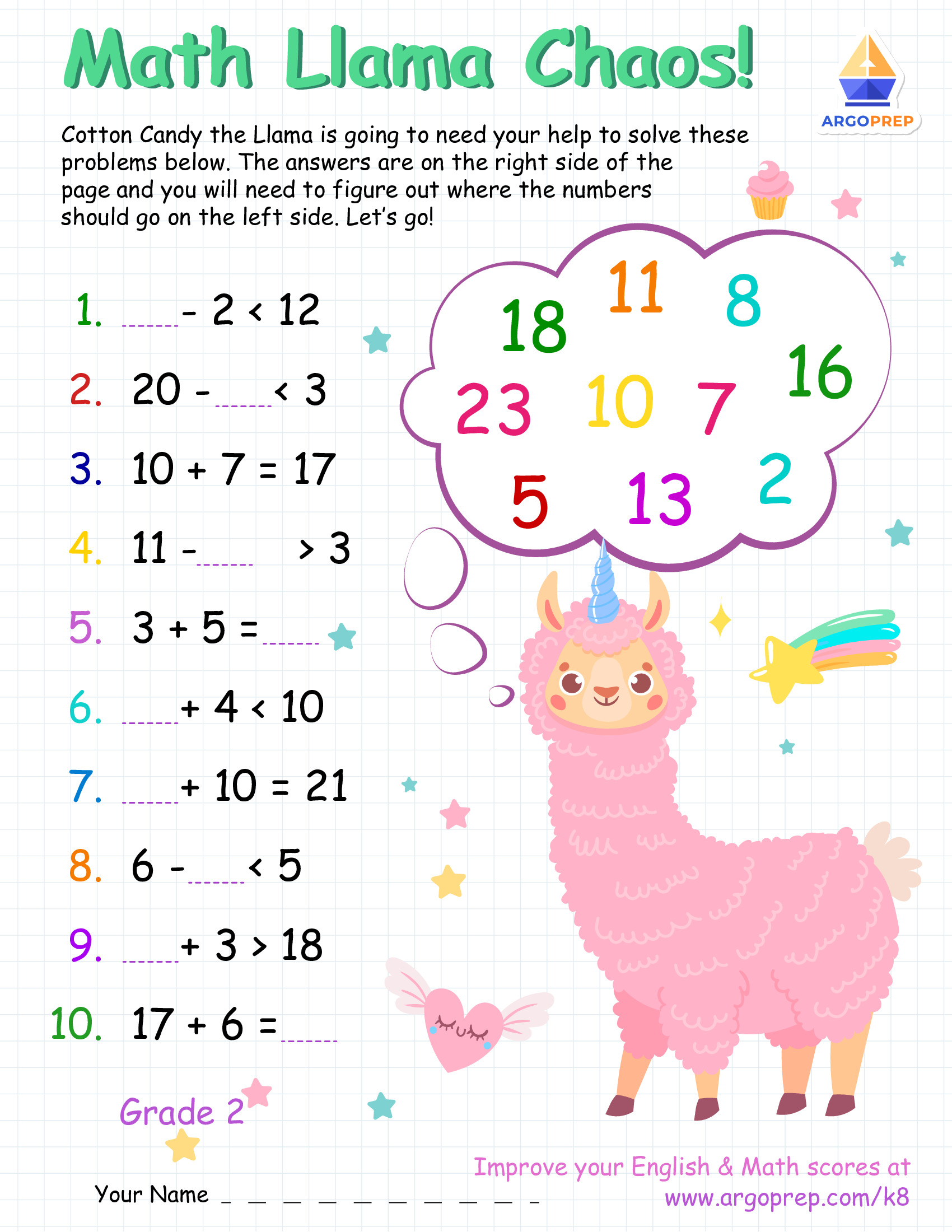 Cotton Candy Counts and Compares