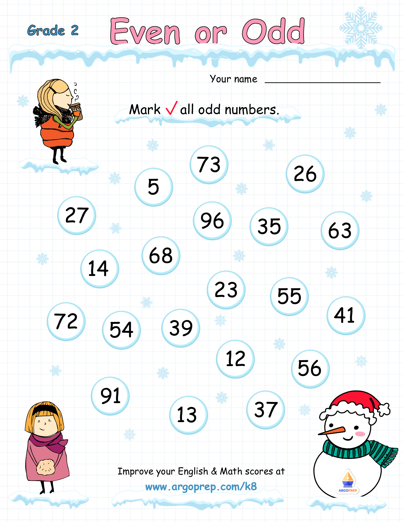 Santa Snowman Saves the Odd Number