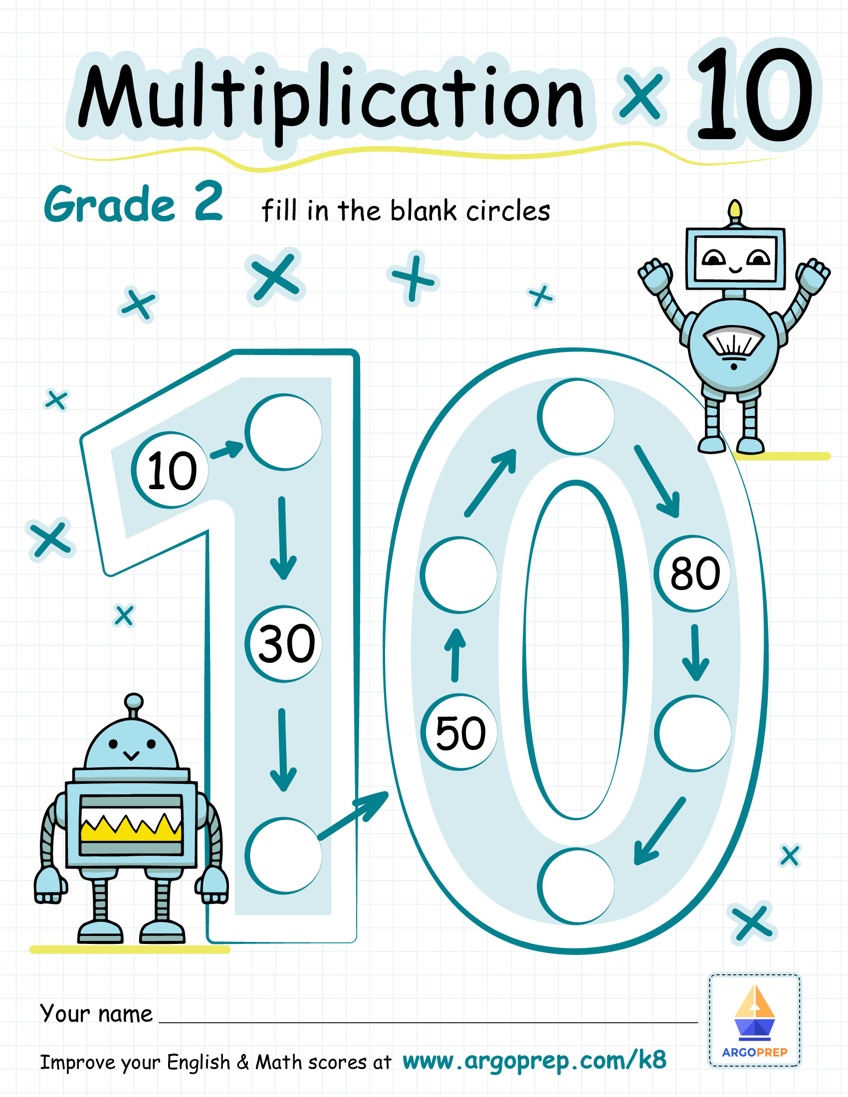 Robot Race from 10 to 100