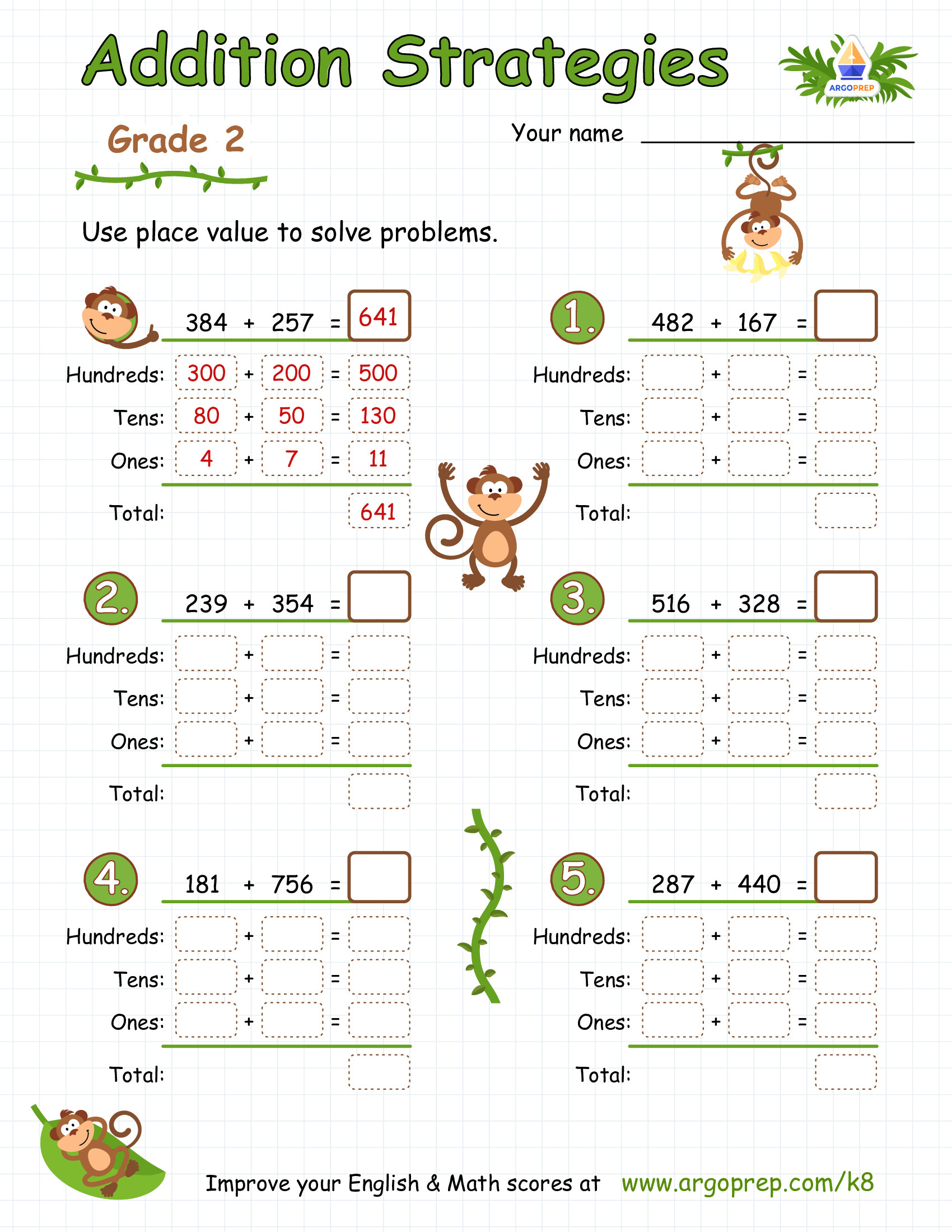 Go Bananas for Three-Digit Addition!